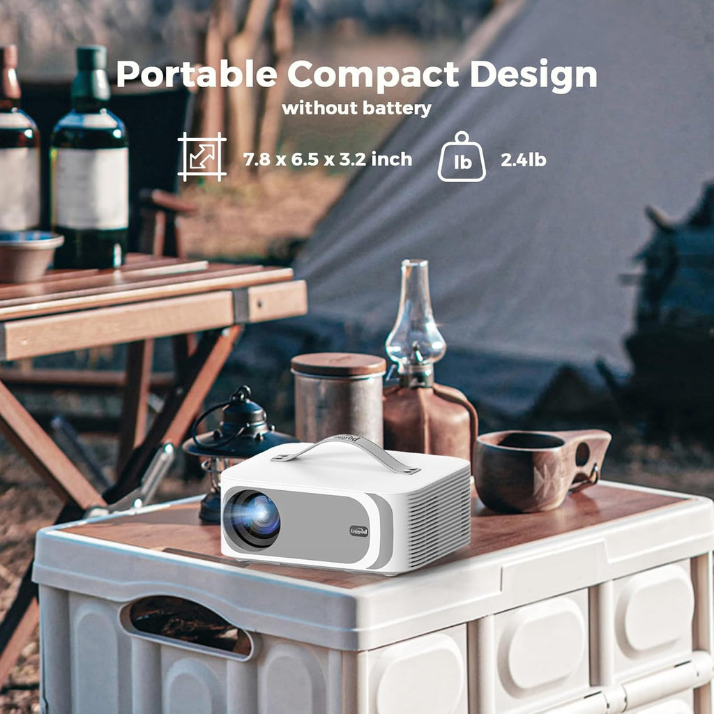 5000+ Official-Apps & AI Auto Focus & 50W Dolby Audio Outdoor-Projector-4k with WiFi and Bluetooth, AI Movin 2.0 OS Smart Projector with HDR10+, Lisowod Portable 4K Proyector 2026 Upgraded