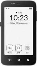 mudita Kompakt Minimalist Dumb Phone with E Ink® Display – Unlocked Cell Phone for Focus, Privacy & Distraction-Free Living, Long Battery Life, Bluetooth, Easy to Use - Charcoal Black